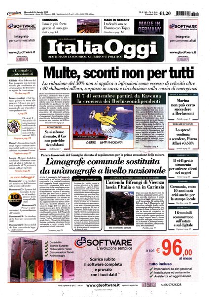 Italia oggi : quotidiano di economia finanza e politica